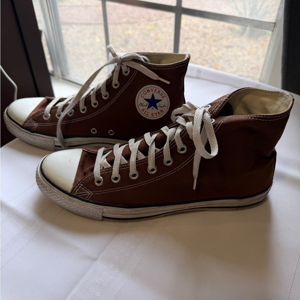Converse All Star Patchwork Brown High-Top Sneake… - image 1